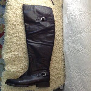 American Rag Black Adarra "11" boots, Faux Leather Wide Calf Above the knee boot